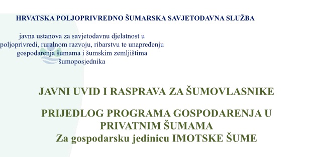 Javni uvid i rasprava za šumovlasnike