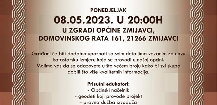Edukacija zainteresiranih građana za Projekt katastarske izmjere