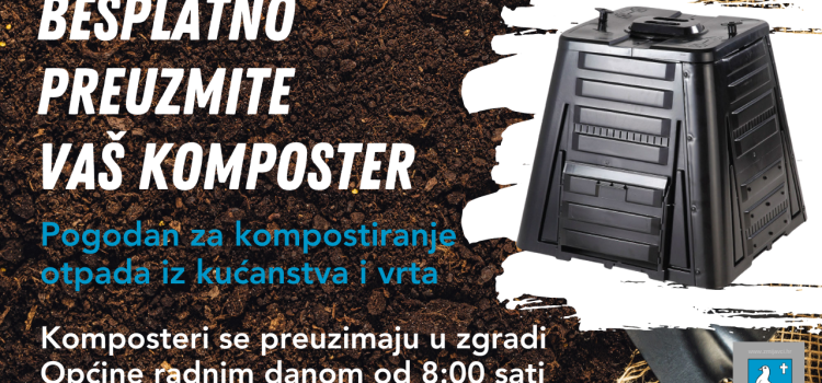 Podjela besplatnih kompostera za kućanstva u Općini Zmijavci